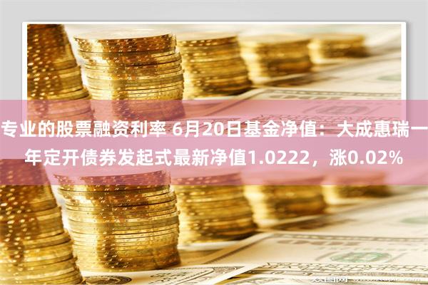 专业的股票融资利率 6月20日基金净值：大成惠瑞一年定开债券发起式最新净值1.0222，涨0.02%