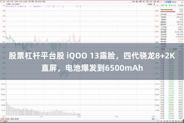 股票杠杆平台股 iQOO 13露脸，四代骁龙8+2K直屏，电池爆发到6500mAh