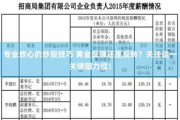 专业放心的炒股技巧 黄金反弹还是反转？关注这一关键阻力位！