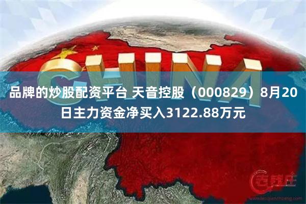 品牌的炒股配资平台 天音控股（000829）8月20日主力资金净买入3122.88万元