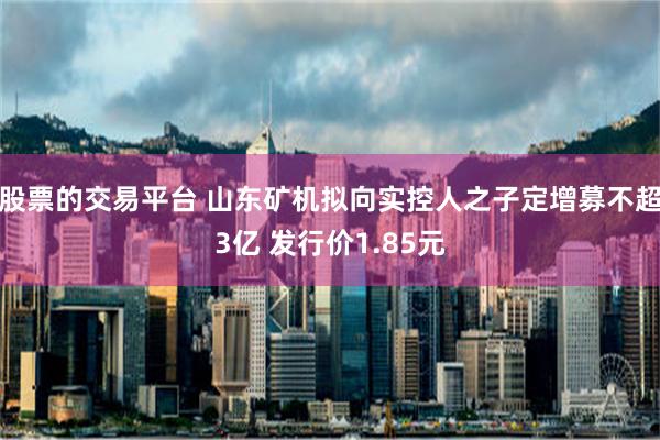 股票的交易平台 山东矿机拟向实控人之子定增募不超3亿 发行价1.85元