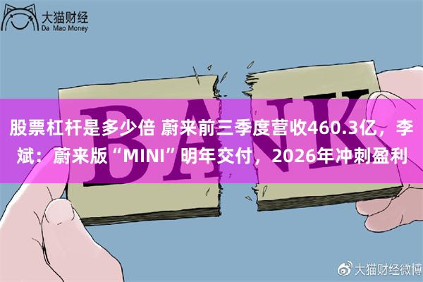 股票杠杆是多少倍 蔚来前三季度营收460.3亿，李斌：蔚来版“MINI”明年交付，2026年冲刺盈利